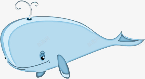 卡通鲸鱼png免抠素材_新图网 https://ixintu.com 动物 动物世界 动物园 大海 生物 蓝色 野兽 野生动物 鲸鱼