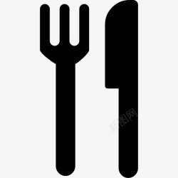 刀和叉餐厅界面标志的刀和叉夫妇图标高清图片