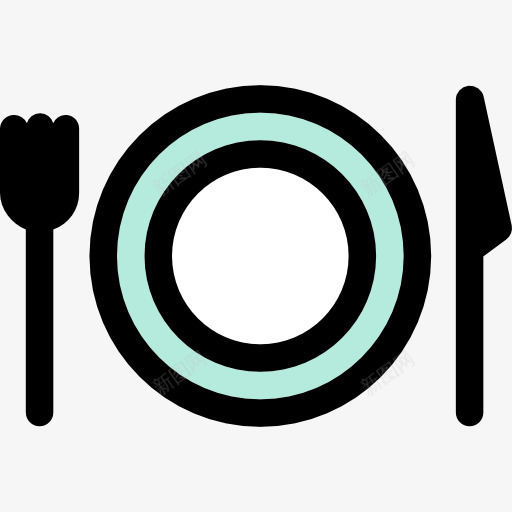 餐厅图标png_新图网 https://ixintu.com 刀 叉 工具和用具 盘 菜 餐具 餐厅