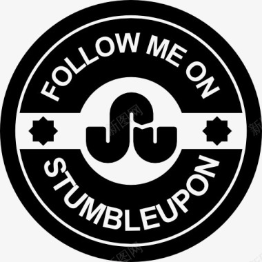 跟随我的StumbleUpon社会徽章图标图标