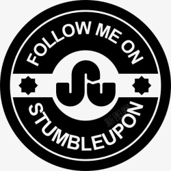 StumbleUpon徽章跟随我的StumbleUpon社会徽章图标高清图片