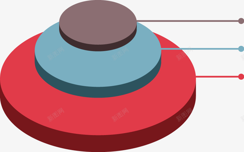 PPT立体环形图图标png_新图网 https://ixintu.com PPT设计 彩色图标 立体环形图