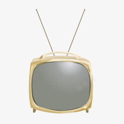卡通复古的电视机矢量图素材