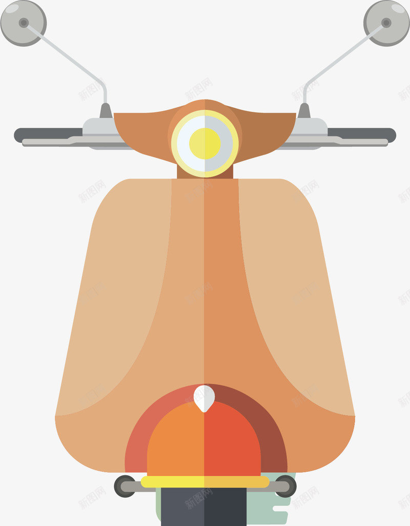 摩托车创意矢量图ai免抠素材_新图网 https://ixintu.com 交通工具 创意 卡通 手绘 摩托车 橘色 设计 矢量图