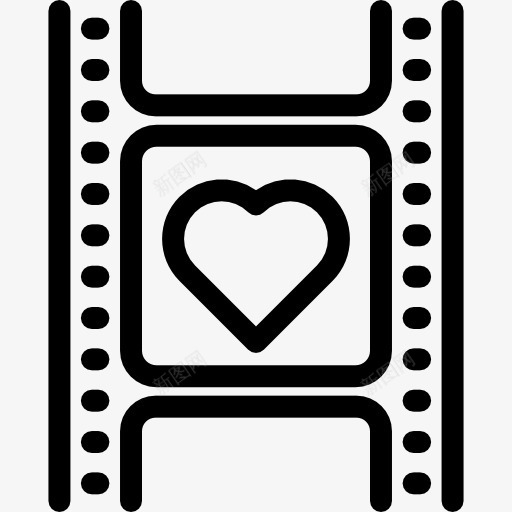 婚礼视频图标png_新图网 https://ixintu.com 充满爱的心 形状 电影 电影胶片