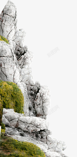假山石像绿色植物素材