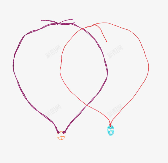 紫红绳子png免抠素材_新图网 https://ixintu.com 几何形状打结 紫色绳子 红色绳子 绳子