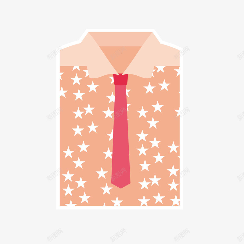 五角星衬衫png免抠素材_新图网 https://ixintu.com 一件 五角星 卡通 图案 手绘 橘色 白色 简图 衬衫