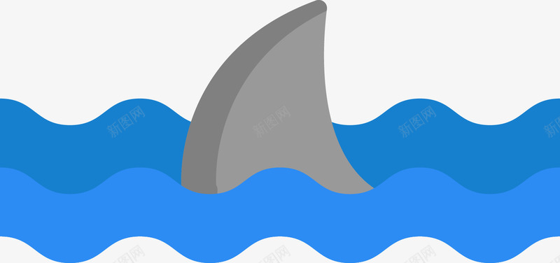 危险的大海矢量图图标eps_新图网 https://ixintu.com 卡通 危险 图标ico 图标icon 大海 海洋 海洋动物 鲨鱼 鲨鱼鳍 矢量图