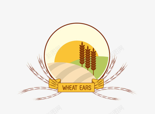 小麦农作物图标图案图标