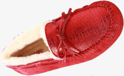 红色秋冬新款雪地靴素材