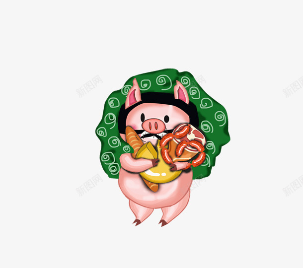 日韩可爱小猪png免抠素材_新图网 https://ixintu.com 动物 卡通动画 手账贴图 表情包