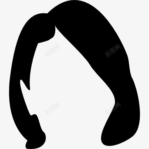 黑色的短发造型图标png_新图网 https://ixintu.com 头发的形状 形状 短头发 美发 黑头发 黑色