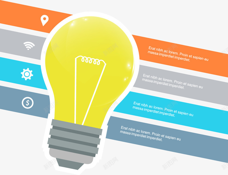 手绘灯泡标签png免抠素材_新图网 https://ixintu.com 手绘 灯泡