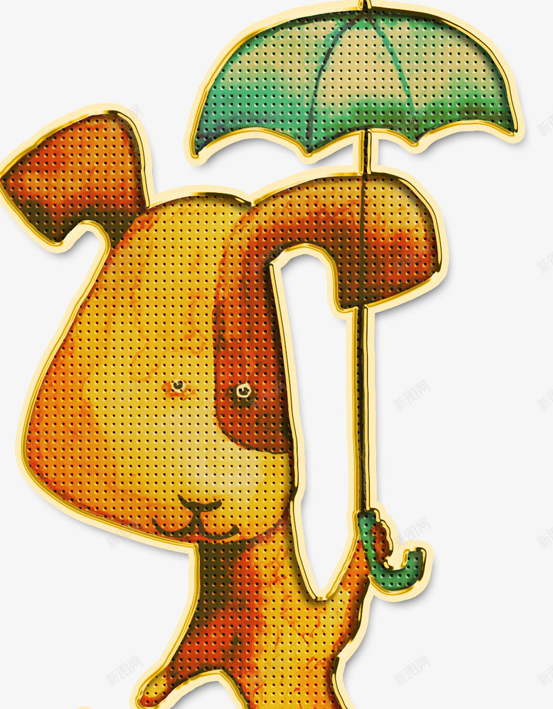 打伞的小狗png免抠素材_新图网 https://ixintu.com 2018小狗贴画 动物 小狗 装饰图 装饰画