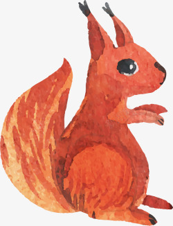 橘色小松鼠可爱的小松鼠矢量图高清图片