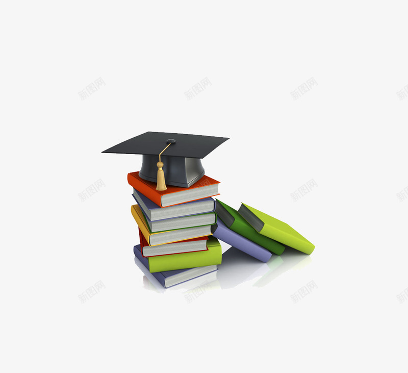 学士帽书本png免抠素材_新图网 https://ixintu.com 书本 学士帽 流苏