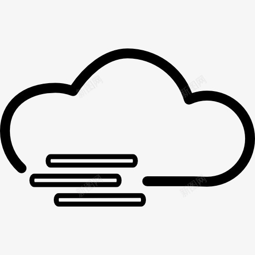 雾和云的天气概况图标png_新图网 https://ixintu.com 云 多云 天气 有雾 概述 雾线