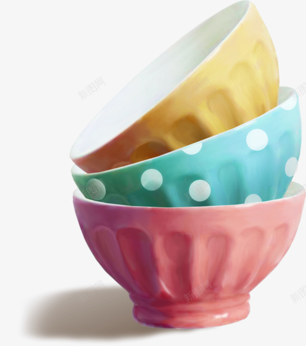 水彩碗具png免抠素材_新图网 https://ixintu.com 手绘 瓷器 碗具 粉色 陶瓷 餐具