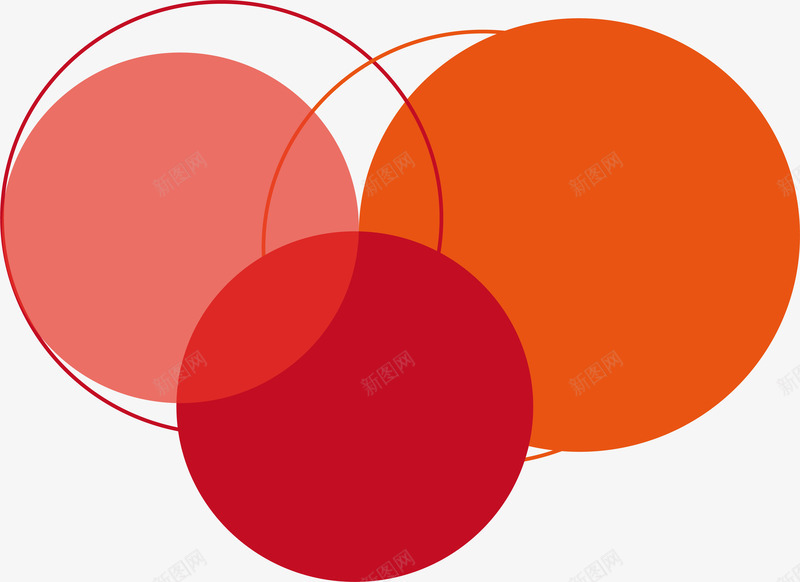 橘色几何圆形矢量图eps免抠素材_新图网 https://ixintu.com 几何图形 圆形 矢量素材 红色圆形 矢量图