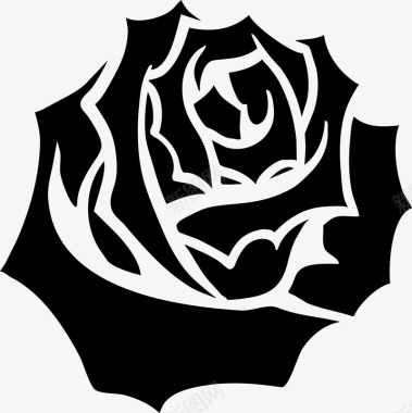 手绘玫瑰花朵图图标图标