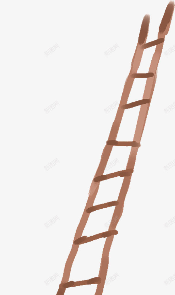 手绘梯子创意壁画png免抠素材_新图网 https://ixintu.com 创意 壁画 梯子