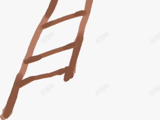 手绘梯子创意壁画png免抠素材_新图网 https://ixintu.com 创意 壁画 梯子