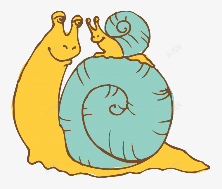 卡通蜗牛png免抠素材_新图网 https://ixintu.com 卡通 手绘 昆虫 蜗牛