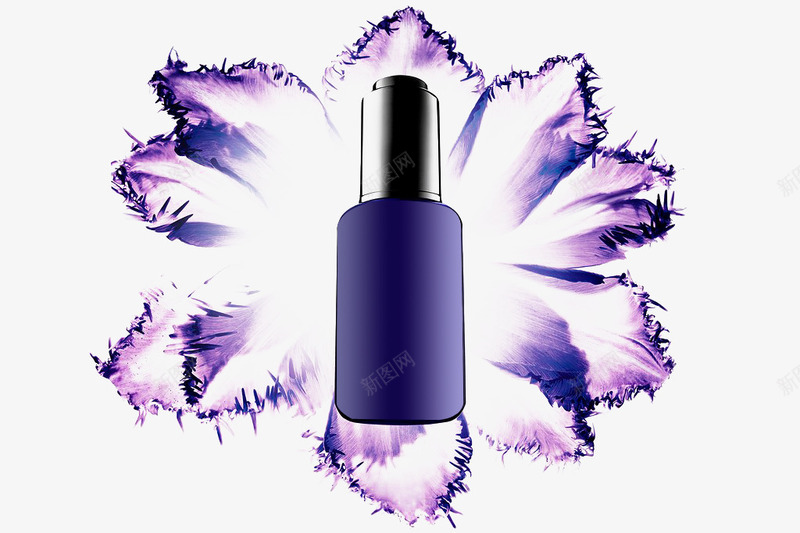 鲜花化妆瓶png免抠素材_新图网 https://ixintu.com 化妆瓶 唯美 紫色 鲜花