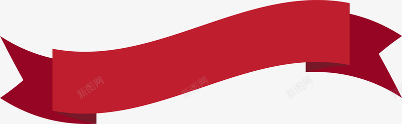 红色清新绸带png免抠素材_新图网 https://ixintu.com 免抠PNG 徽章 清新 红色 绸带 缎带 装饰图案