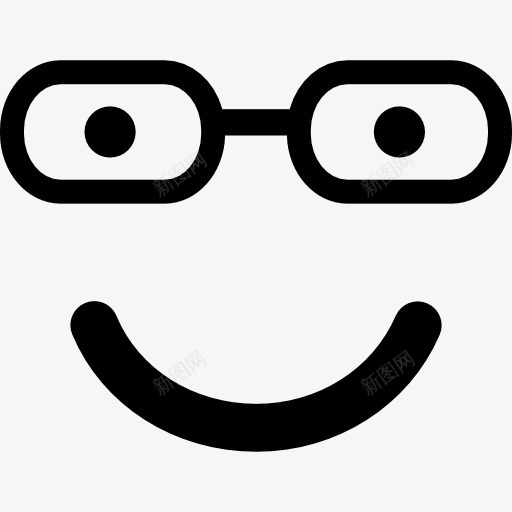 学生微笑的表情的方脸图标png_新图网 https://ixintu.com 学生的表情 平方 快乐 界面 眼镜 表情平方 表情符号