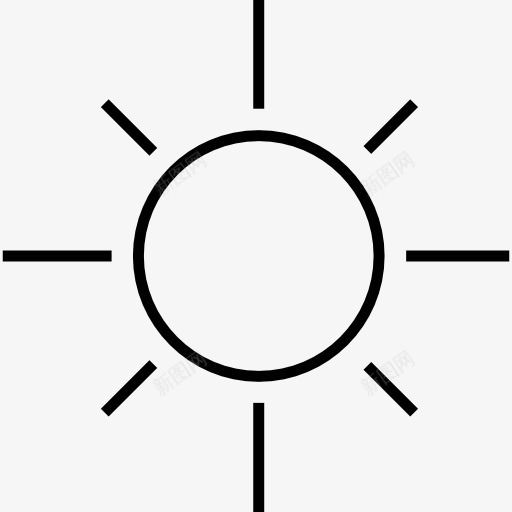 太阳图标png_新图网 https://ixintu.com 夏天 夏季 天气晴朗 形状