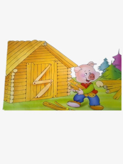 小猪盖房子素材