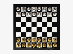 方形黑白象棋格素材
