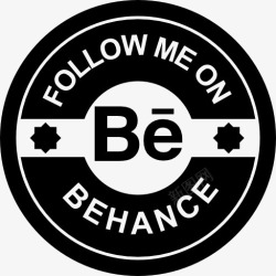 跟随社会的徽章请在Behance复古徽章图标高清图片