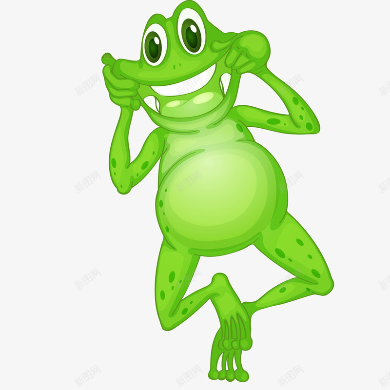 可爱微笑的青蛙矢量图ai免抠素材_新图网 https://ixintu.com 动物 动物标签设计 动物贴纸设计 微笑 青蛙 矢量图