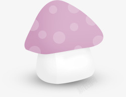 手绘可爱粉色蘑菇造型素材