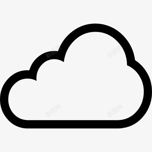 云的轮廓图标png_新图网 https://ixintu.com 云 多云 天气 自然