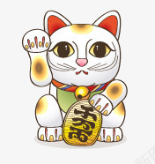 手绘招财猫png免抠素材_新图网 https://ixintu.com 手绘猫 招财猫 猫咪