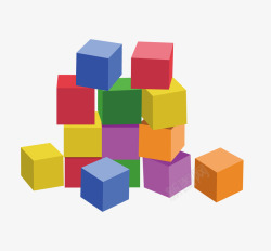 五颜六色的正方形素材