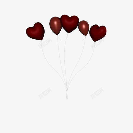 心形球形浪漫气球集合png免抠素材_新图网 https://ixintu.com 气球 浪漫 红色 装饰