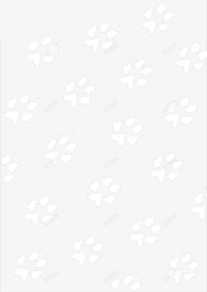 白色印迹png免抠素材_新图网 https://ixintu.com 手绘 猫咪 猫脚印 脚印 装饰