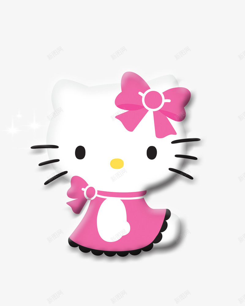 粉色猫咪psd免抠素材_新图网 https://ixintu.com 卡通 猫咪 设计 透明