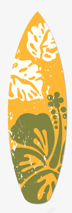 黄色板子橘黄色扁平的冲浪板高清图片