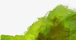 绘画水彩绿色水印素材