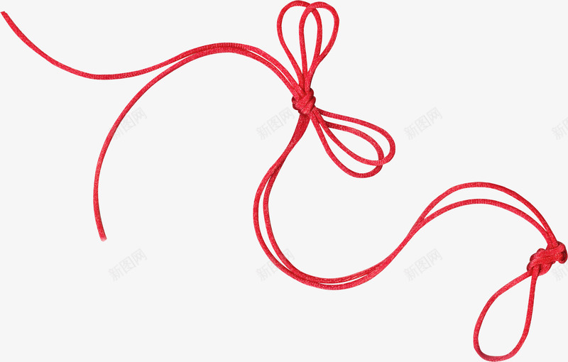 红色蝴蝶结绳子png免抠素材_新图网 https://ixintu.com 红绳 红色绳子 绳子 蝴蝶结绳子 长绳