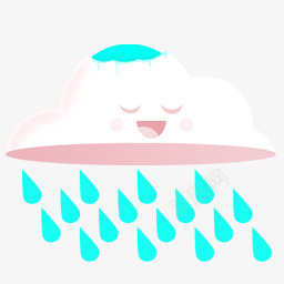 可爱的降雨天气图标png_新图网 https://ixintu.com 下雨 降雨