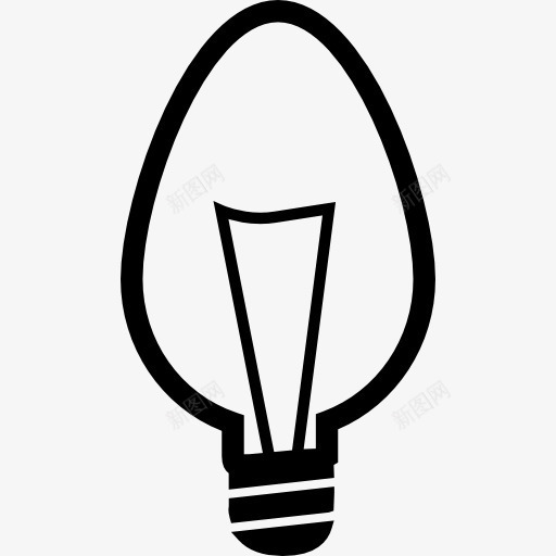 灯泡图标png_新图网 https://ixintu.com 工具 工具和用具 灯 灯泡 轮廓灯