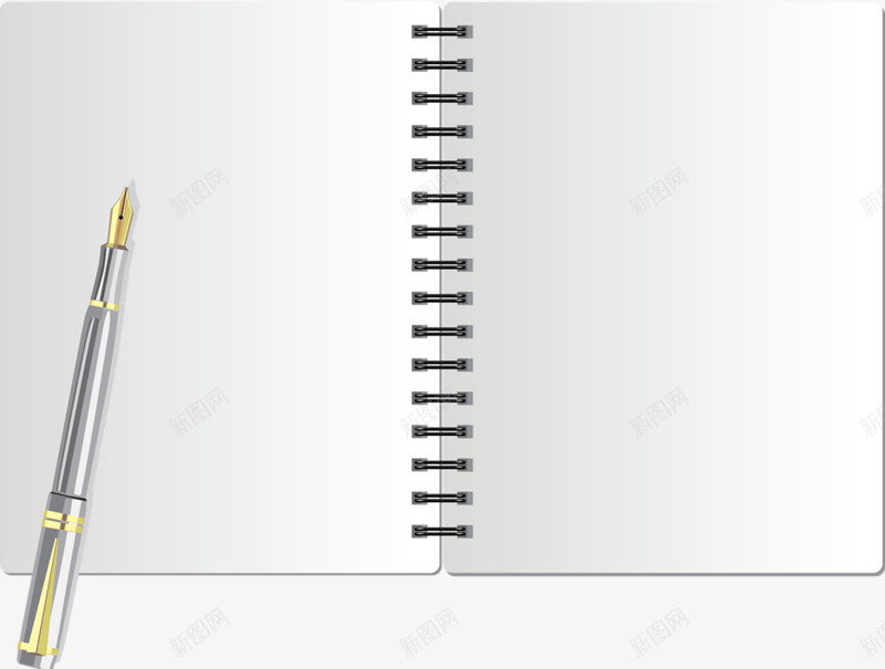 钢笔和本子png免抠素材_新图网 https://ixintu.com 干净 本子 洁白 钢笔