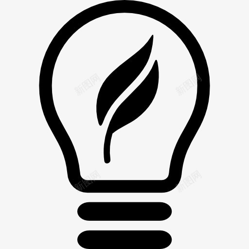 生态标志图标png_新图网 https://ixintu.com 光 叶 商务包 接口 灯泡 灯泡形状 生态 象征
